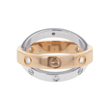 将图像加载到图库查看器中，CARTIER Be Love Half Diamond Ring Size 46/#6B4094300 K18PG K18WG
