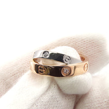 将图像加载到图库查看器中，CARTIER Be Love Half Diamond Ring Size 46/#6B4094300 K18PG K18WG
