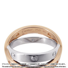 将图像加载到图库查看器中，CARTIER Be Love Half Diamond Ring Size 46/#6B4094300 K18PG K18WG
