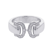 Load image into Gallery viewer, CARTIER 2C Boucluse Ring Size 51/#11B4071000/B4071051 18K White Gold
