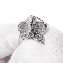 将图像加载到图库查看器中，MONNICKENDAM Monnickendam Diamond Flower Design Necklace Pt850 Pt900
