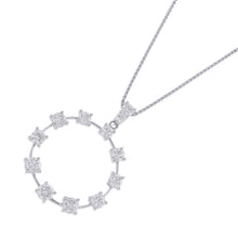 将图像加载到图库查看器中，Monnickendam Circle Diamond Necklace Pt850 Pt900

