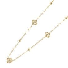 将图像加载到图库查看器中，Monnickendam English Rose 7 Motif Diamond Station Necklace 18K Yellow Gold
