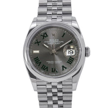 将图像加载到图库查看器中，ROLEX Datejust 36 W36mm Stainless Steel Slate Dial126200
