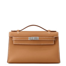 将图像加载到图库查看器中，HERMES PochetteKelly Gold Swift Leather
