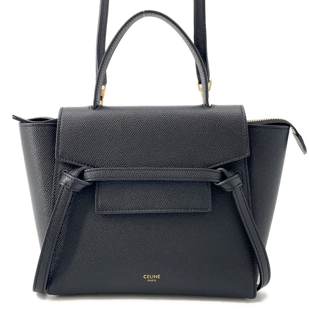 CELINE Belt bag Black189003 Leather Size Nano