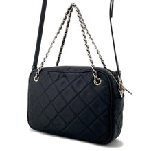 将图像加载到图库查看器中，PRADA 2WAY Logo Quilted Chain Bag Black1BH910 Nylon
