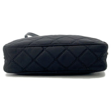 Load image into Gallery viewer, PRADA 2WAY Logo Quilted Chain Bag Black1BH910 Nylon
