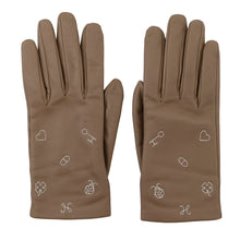 Load image into Gallery viewer, HERMES Lucky Bag Charm Glove Size 7 Etoupe Lambskin
