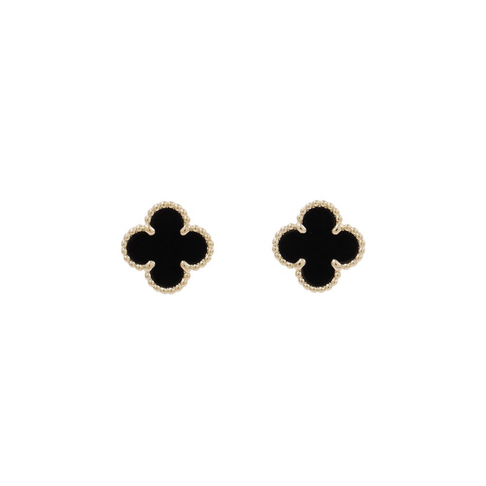 Van Cleef & Arpels Sweet Alhambra Earrings BlackVCARA44900 18K Yellow Gold
