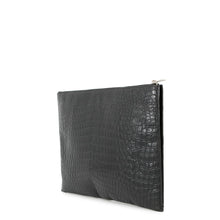 Load image into Gallery viewer, SAINT LAURENT PARIS Clutch Bag Black378261 Croco embossed leather
