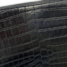 Load image into Gallery viewer, SAINT LAURENT PARIS Clutch Bag Black378261 Croco embossed leather
