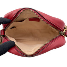 将图像加载到图库查看器中，GUCCI GG Marmont Mini Shoulder Bag Red/Beige448065 Leather Size Mini
