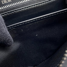 将图像加载到图库查看器中，Dior Oblique Zip Around Long Wallet Navy/Black Canvas
