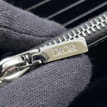 将图像加载到图库查看器中，Dior Oblique Zip Around Long Wallet Navy/Black Canvas
