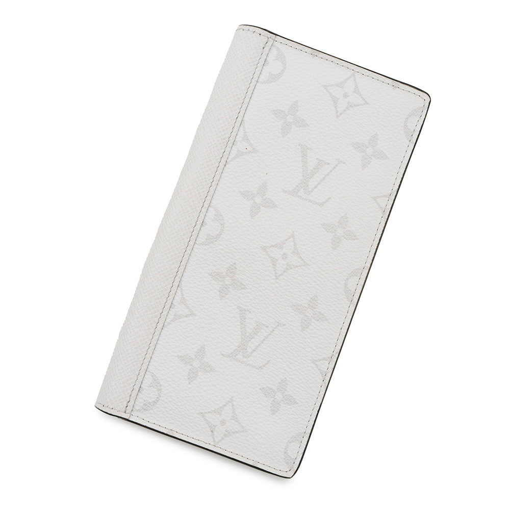 LOUIS VUITTON Portefeuille Brazza NM Optical WhiteM30889 Monogram・Canvas/Taiga Leather