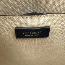 将图像加载到图库查看器中，JIMMY CHOO Lenny North South 2-Way Bag Navy Denim Leather Size S-M
