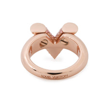 Load image into Gallery viewer, LOUIS VUITTON Essential V Strass Ring Size S Pink/Pink GoldM68194 Metal Rhinestone
