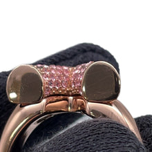 Load image into Gallery viewer, LOUIS VUITTON Essential V Strass Ring Size S Pink/Pink GoldM68194 Metal Rhinestone
