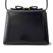 Load image into Gallery viewer, Ferragamo Vala Ribbon Shoulder Black Leather
