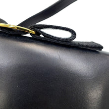 Load image into Gallery viewer, Ferragamo Vala Ribbon Shoulder Black Leather
