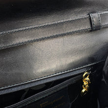 Load image into Gallery viewer, Ferragamo Vala Ribbon Shoulder Black Leather
