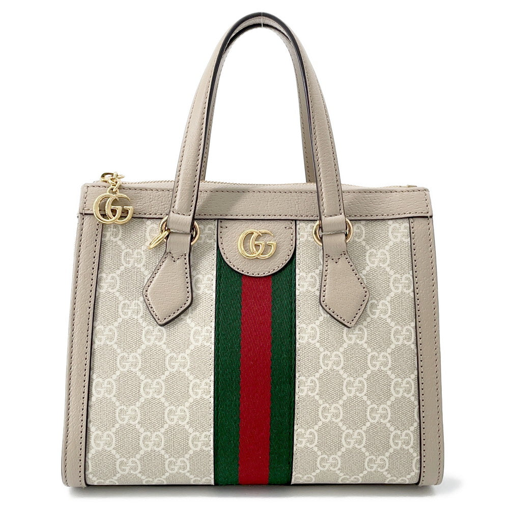 GUCCI Ophidia GG Tote Bag Beige/White547551 GG Supreme Leather Size Small