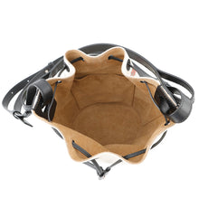 将图像加载到图库查看器中，LOEWE Paula Ibiza Balloon Shoulder White/Black Canvas Leather Size Small
