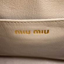 将图像加载到图库查看器中，MIUMIU Zipped Top Handle Bag White5BB092 Sheepskin sheepfur
