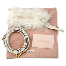 将图像加载到图库查看器中，MIUMIU Zipped Top Handle Bag White5BB092 Sheepskin sheepfur
