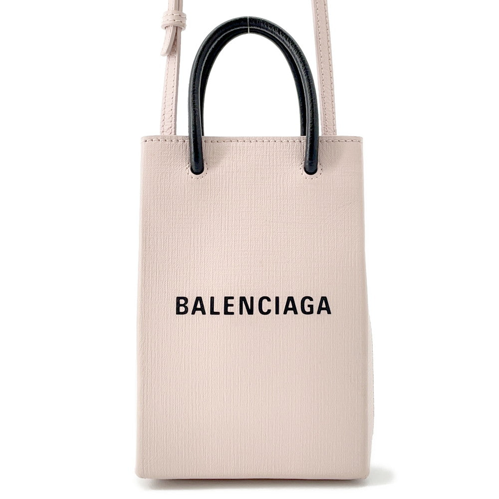 BALENCIAGA shopping phone holder bag Light Pink593826 Leather