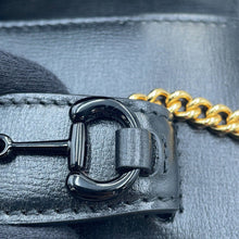 将图像加载到图库查看器中，GUCCI Horsebit 1955 Shoulder Bag Black726863 Leather Size Mini
