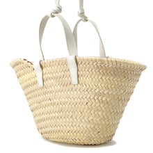 Load image into Gallery viewer, CELINE Teen Triomphe Classic Panier Basket Bag Natural/White194002CGG.25FO Raffia Leather

