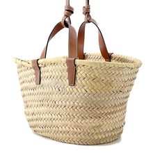 Load image into Gallery viewer, CELINE Teen Triomphe Classic Panier Basket Bag Tan/Natural194002CGG.25FO Raffia Leather
