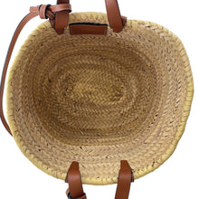 将图像加载到图库查看器中，CELINE Teen Triomphe Classic Panier Basket Bag Tan/Natural194002CGG.25FO Raffia Leather
