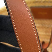 Load image into Gallery viewer, CELINE Teen Triomphe Classic Panier Basket Bag Tan/Natural194002CGG.25FO Raffia Leather
