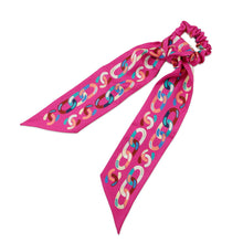 将图像加载到图库查看器中，CHANEL Scrunchie Ribbon Pink/Multicolor Silk100%
