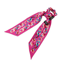 将图像加载到图库查看器中，CHANEL Scrunchie Ribbon Pink/Multicolor Silk100%
