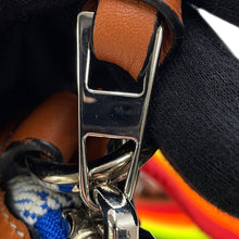 将图像加载到图库查看器中，LOEWE Goya Anagram Backpack Blue/White/Brown335.72.S53 Canvas Leather
