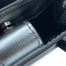 将图像加载到图库查看器中，BALENCIAGA shopping phone holder bag Silver/Black593826 Leather Size Mini
