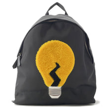 将图像加载到图库查看器中，FENDI Backpack Light bulb Black/Yellow7VZ016 Nylon
