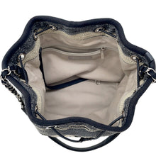 将图像加载到图库查看器中，CHANEL Deauville Drawstring Shoulder Black/Gray/WhiteA57536 Canvas
