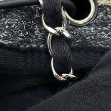 Load image into Gallery viewer, CHANEL Deauville Drawstring Shoulder Black/Gray/WhiteA57536 Canvas
