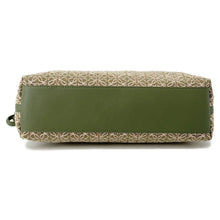 Load image into Gallery viewer, LOEWE Anagram Flamenco Clutch Shoulder Green/BeigeA411FC2X24 Canvas Leather
