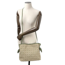 Load image into Gallery viewer, LOEWE Anagram Flamenco Clutch Shoulder Green/BeigeA411FC2X24 Canvas Leather
