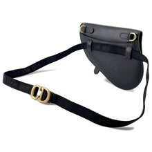 将图像加载到图库查看器中，Dior Saddle Waist Bag BlackS5632CWGH Leather
