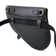 将图像加载到图库查看器中，Dior Saddle Waist Bag BlackS5632CWGH Leather
