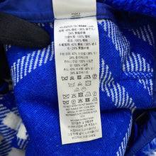 将图像加载到图库查看器中，BURBERRY Check Pattern Boa Pullover Hoodie Size M Blue/White8077523 Acryl40% Wool 36% Polyester24%
