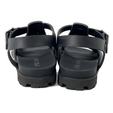 将图像加载到图库查看器中，PRADA Cross Sandals Black2X3118 Rubber Size 8
