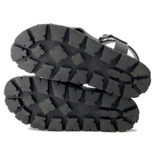 将图像加载到图库查看器中，PRADA Cross Sandals Black2X3118 Rubber Size 8
